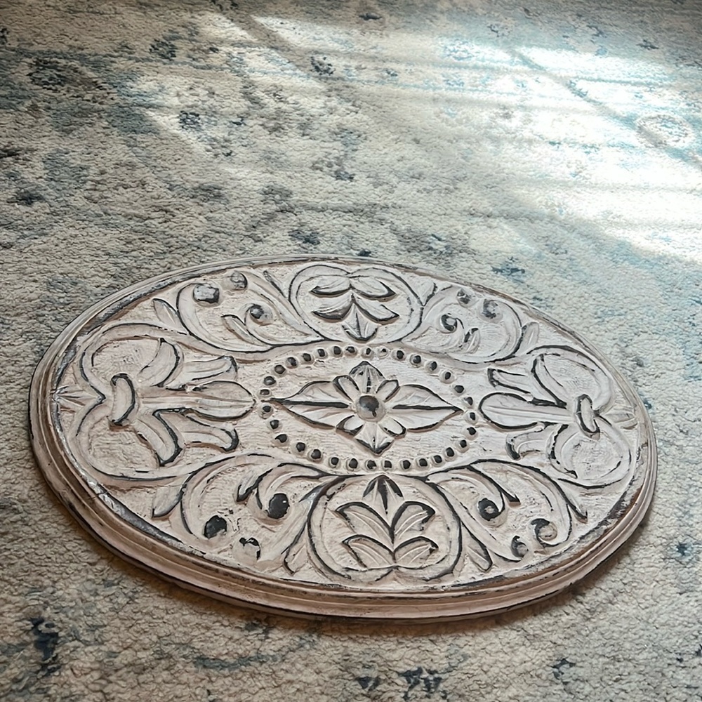 Mandala Carved Wood Wall Art Decor Accent